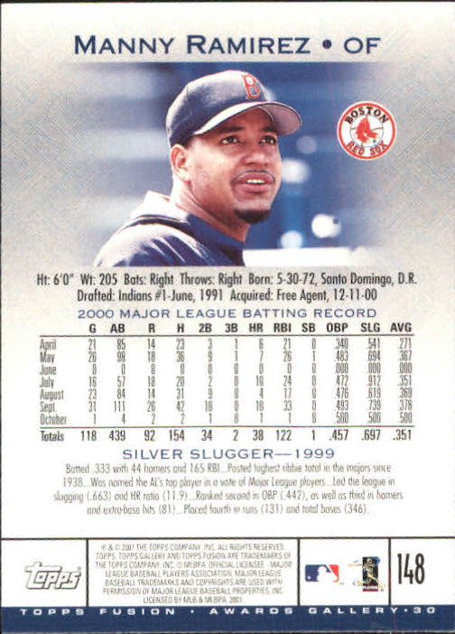 A3902- 2001 Topps Fusion Baseball Card #s 1-250 -You Pick- 15+ FREE US SHIP - Picture 275 of 453