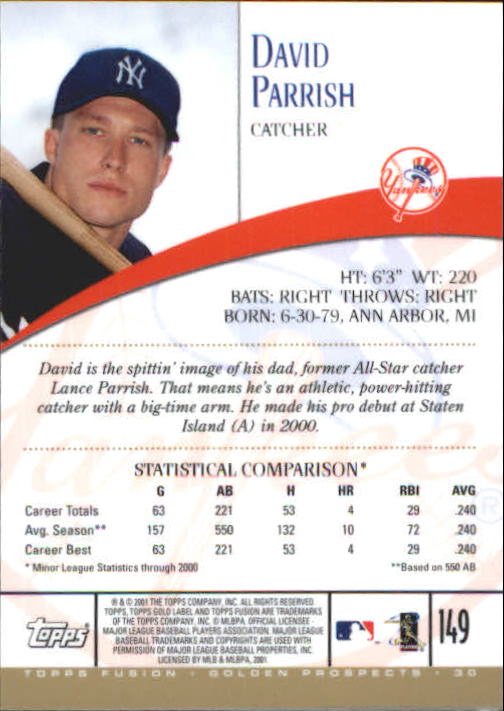 A3902- 2001 Topps Fusion Baseball Card #s 1-250 -You Pick- 15+ FREE US SHIP - Picture 277 of 453