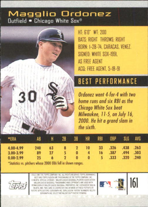 A3902- 2001 Topps Fusion Baseball Card #s 1-250 -You Pick- 15+ FREE US SHIP - Picture 297 of 453