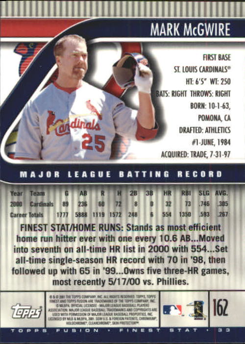 A3902- 2001 Topps Fusion Baseball Card #s 1-250 -You Pick- 15+ FREE US SHIP - Picture 299 of 453
