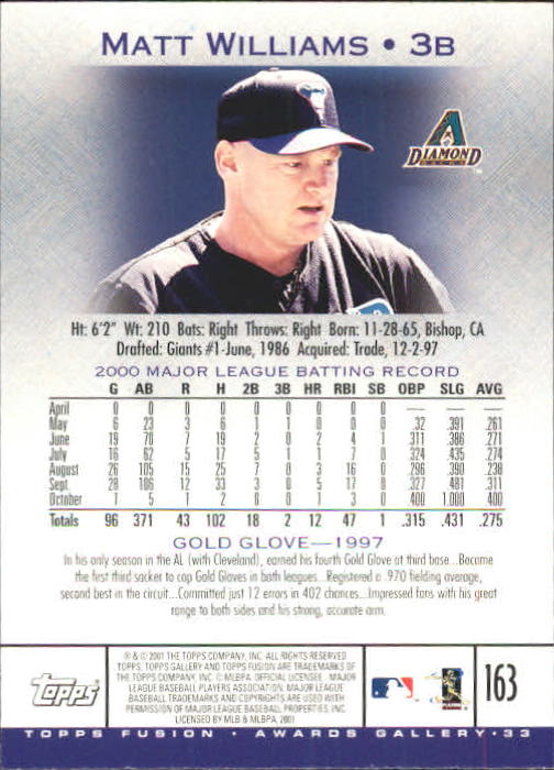A3902- 2001 Topps Fusion Baseball Card #s 1-250 -You Pick- 15+ FREE US SHIP - Picture 301 of 453
