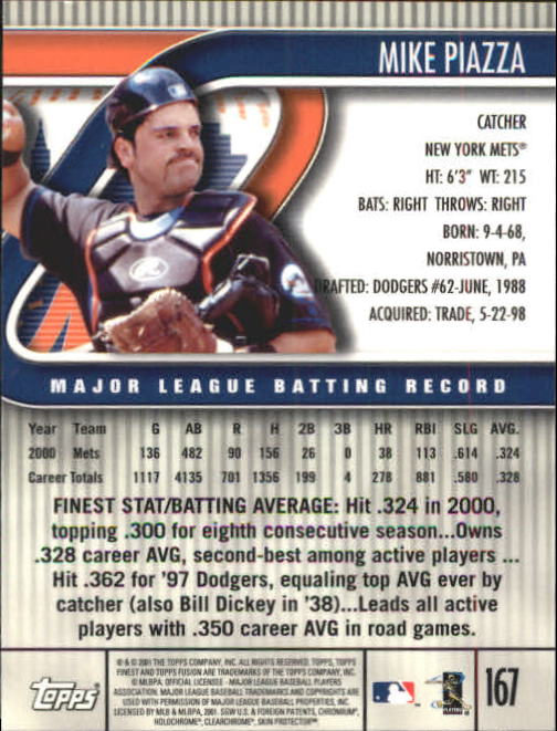 A3902- 2001 Topps Fusion Baseball Card #s 1-250 -You Pick- 15+ FREE US SHIP - Picture 309 of 453