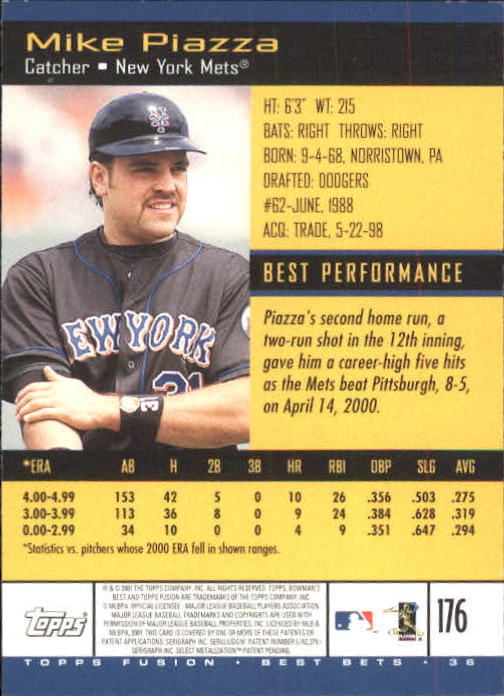 A3902- 2001 Topps Fusion Baseball Card #s 1-250 -You Pick- 15+ FREE US SHIP - Picture 323 of 453