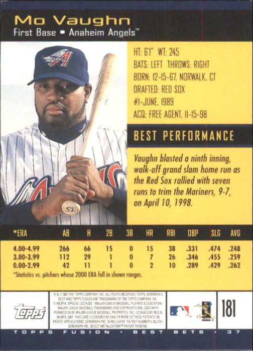 A3902- 2001 Topps Fusion Baseball Card #s 1-250 -You Pick- 15+ FREE US SHIP - Picture 333 of 453