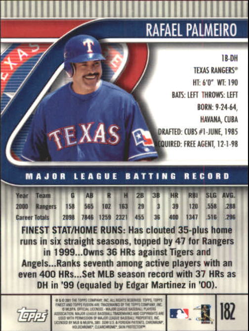 A3902- 2001 Topps Fusion Baseball Card #s 1-250 -You Pick- 15+ FREE US SHIP - Picture 335 of 453