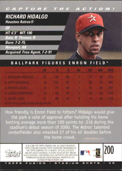 A3902- 2001 Topps Fusion Baseball Card #s 1-250 -You Pick- 15+ FREE US SHIP - Picture 365 of 453