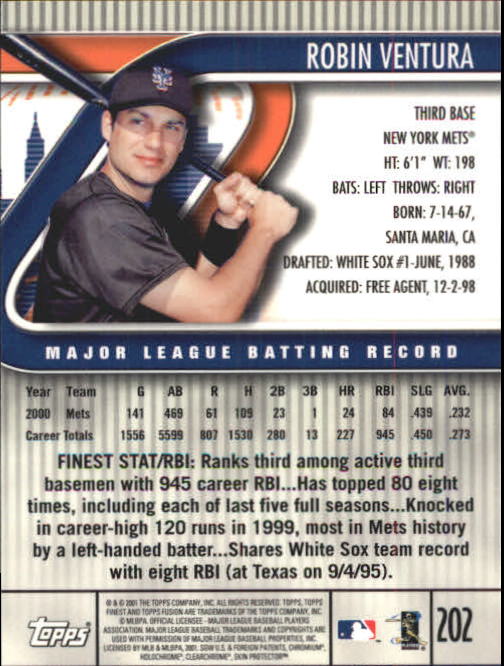 A3902- 2001 Topps Fusion Baseball Card #s 1-250 -You Pick- 15+ FREE US SHIP - Picture 369 of 453