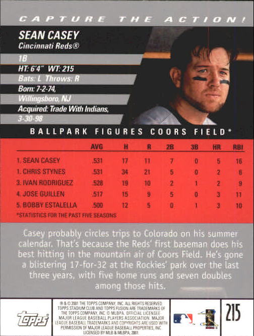 A3902- 2001 Topps Fusion Baseball Card #s 1-250 -You Pick- 15+ FREE US SHIP - Picture 391 of 453