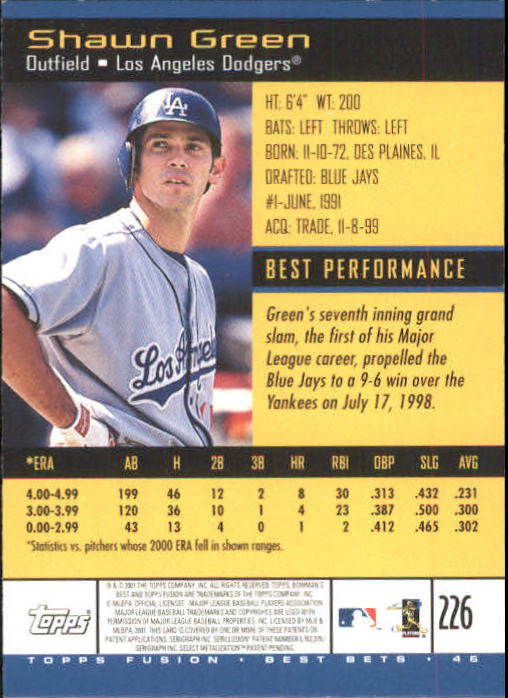 A3902- 2001 Topps Fusion Baseball Card #s 1-250 -You Pick- 15+ FREE US SHIP - Picture 413 of 453