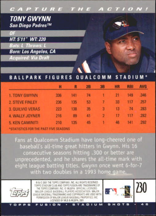 A3902- 2001 Topps Fusion Baseball Card #s 1-250 -You Pick- 15+ FREE US SHIP - Picture 421 of 453