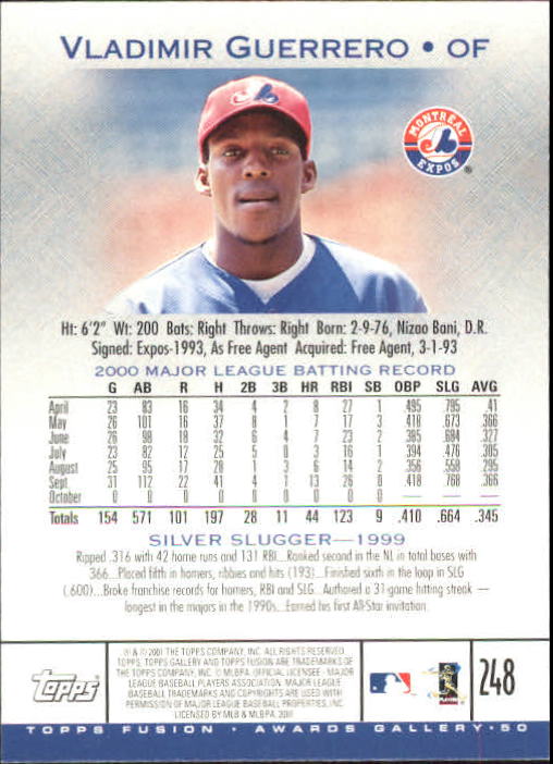A3902- 2001 Topps Fusion Baseball Card #s 1-250 -You Pick- 15+ FREE US SHIP - Picture 451 of 453