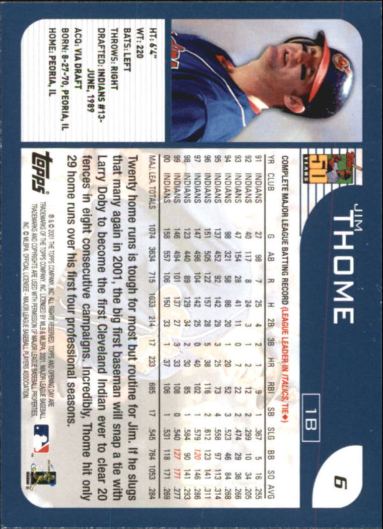 B5415- 2001 Topps Opening Day BB #s 1-165 +Inserts -You Pick- 15+ FREE US SHIP - Picture 9 of 248