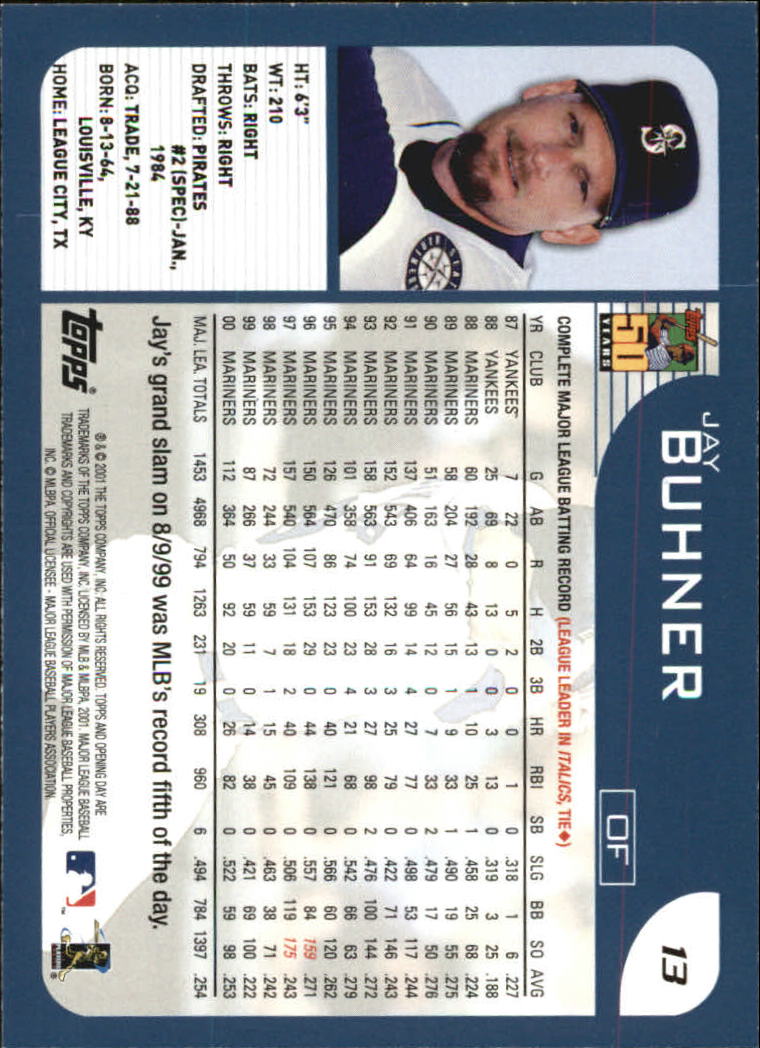 B5415- 2001 Topps Opening Day BB #s 1-165 +Inserts -You Pick- 15+ FREE US SHIP - Picture 17 of 248