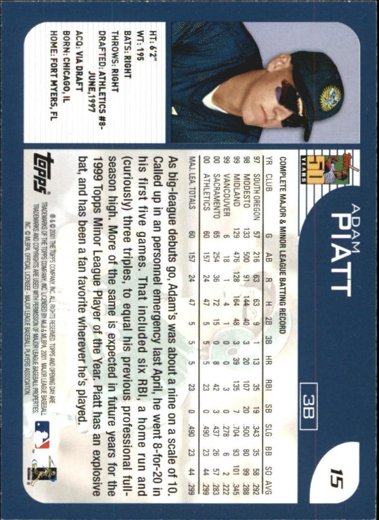 B5415- 2001 Topps Opening Day BB #s 1-165 +Inserts -You Pick- 15+ FREE US SHIP - Picture 21 of 248