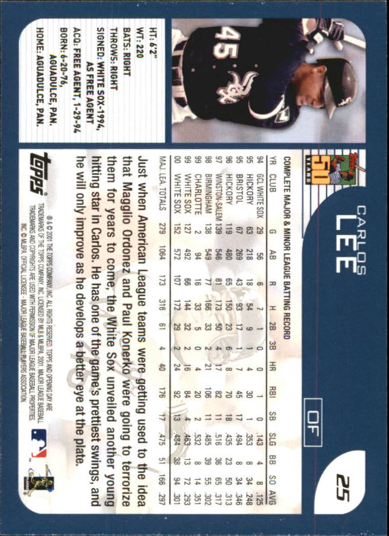 B5415- 2001 Topps Opening Day BB #s 1-165 +Inserts -You Pick- 15+ FREE US SHIP - Picture 35 of 248
