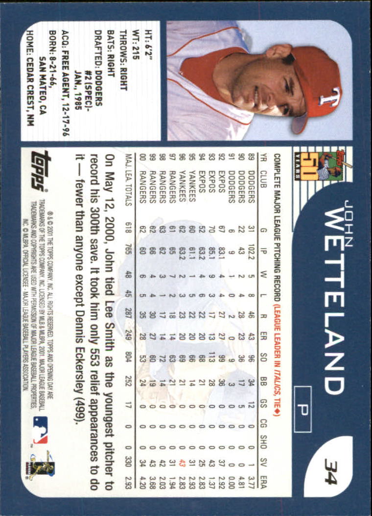 B5415- 2001 Topps Opening Day BB #s 1-165 +Inserts -You Pick- 15+ FREE US SHIP - Picture 47 of 248