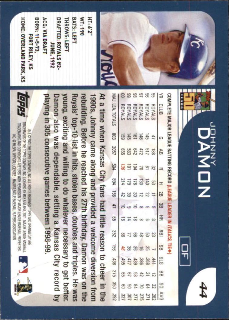 B5415- 2001 Topps Opening Day BB #s 1-165 +Inserts -You Pick- 15+ FREE US SHIP - Picture 63 of 248