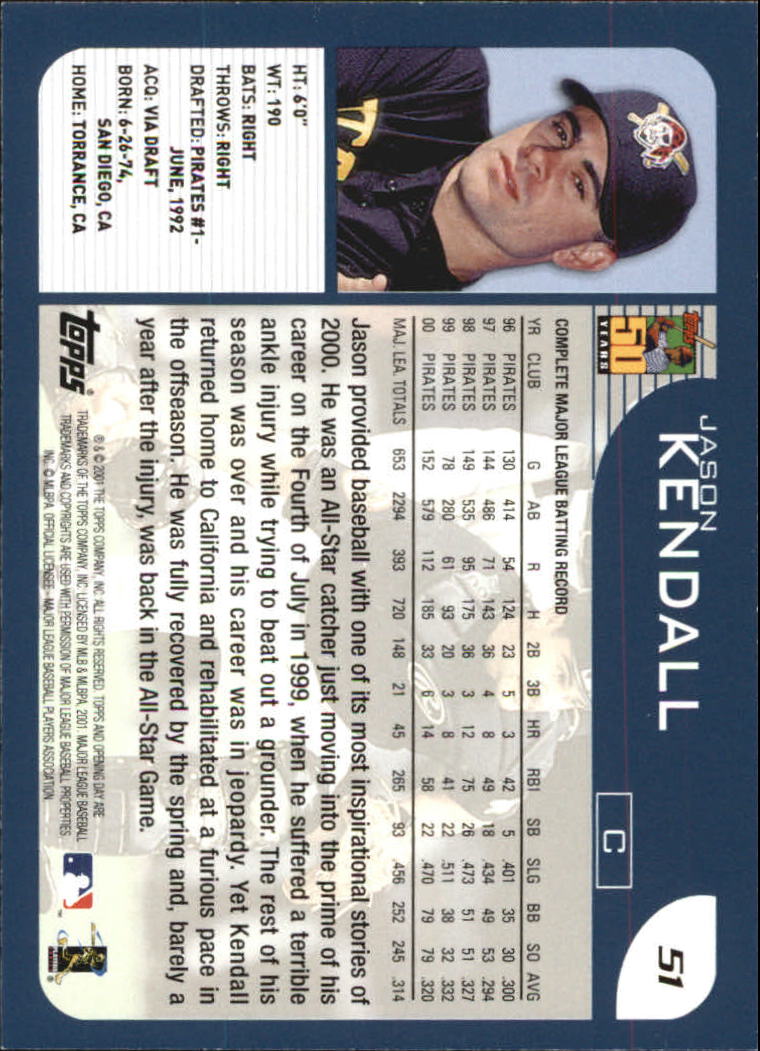 B5415- 2001 Topps Opening Day BB #s 1-165 +Inserts -You Pick- 15+ FREE US SHIP - Picture 73 of 248