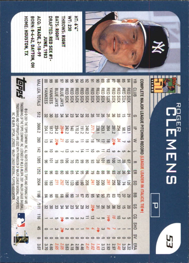 B5415- 2001 Topps Opening Day BB #s 1-165 +Inserts -You Pick- 15+ FREE US SHIP - Picture 75 of 248