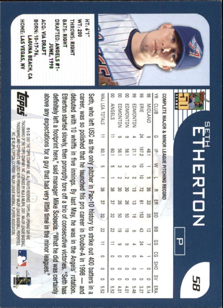 B5415- 2001 Topps Opening Day BB #s 1-165 +Inserts -You Pick- 15+ FREE US SHIP - Picture 85 of 248
