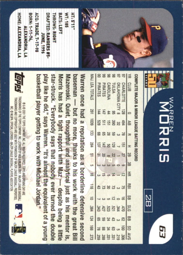 B5415- 2001 Topps Opening Day BB #s 1-165 +Inserts -You Pick- 15+ FREE US SHIP - Picture 91 of 248