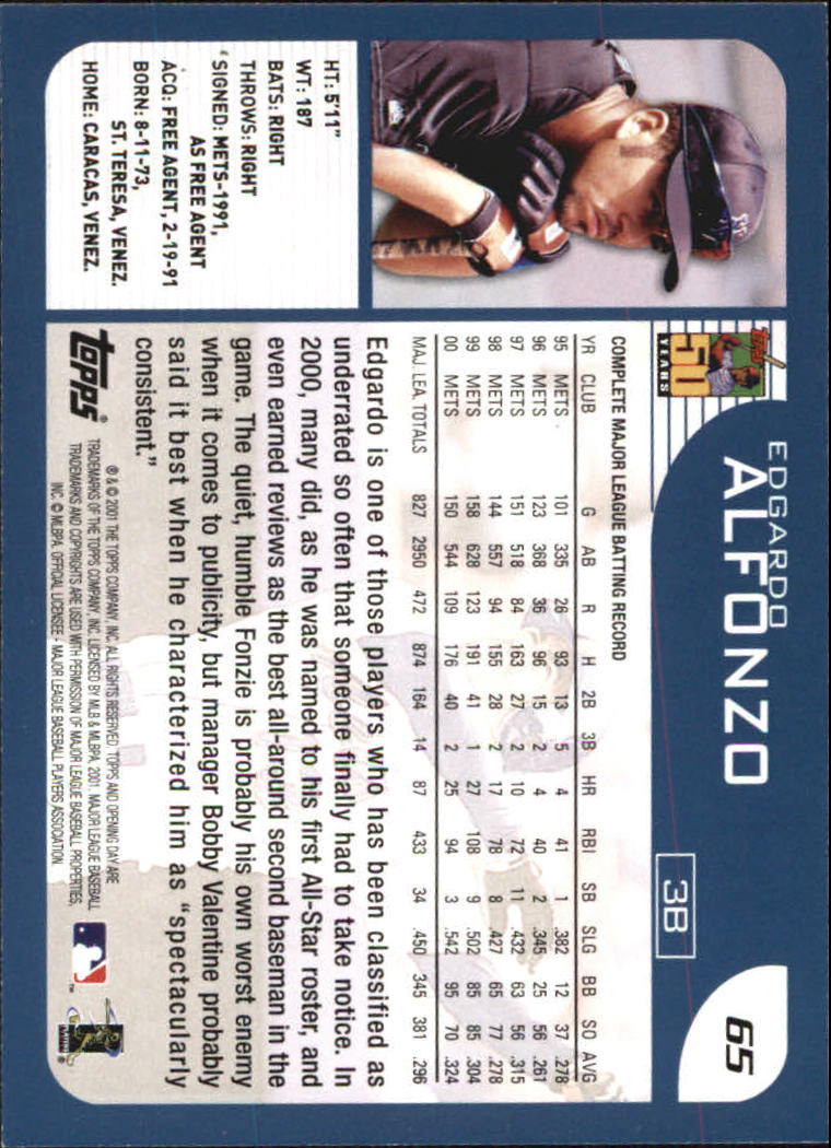 B5415- 2001 Topps Opening Day BB #s 1-165 +Inserts -You Pick- 15+ FREE US SHIP - Picture 95 of 248