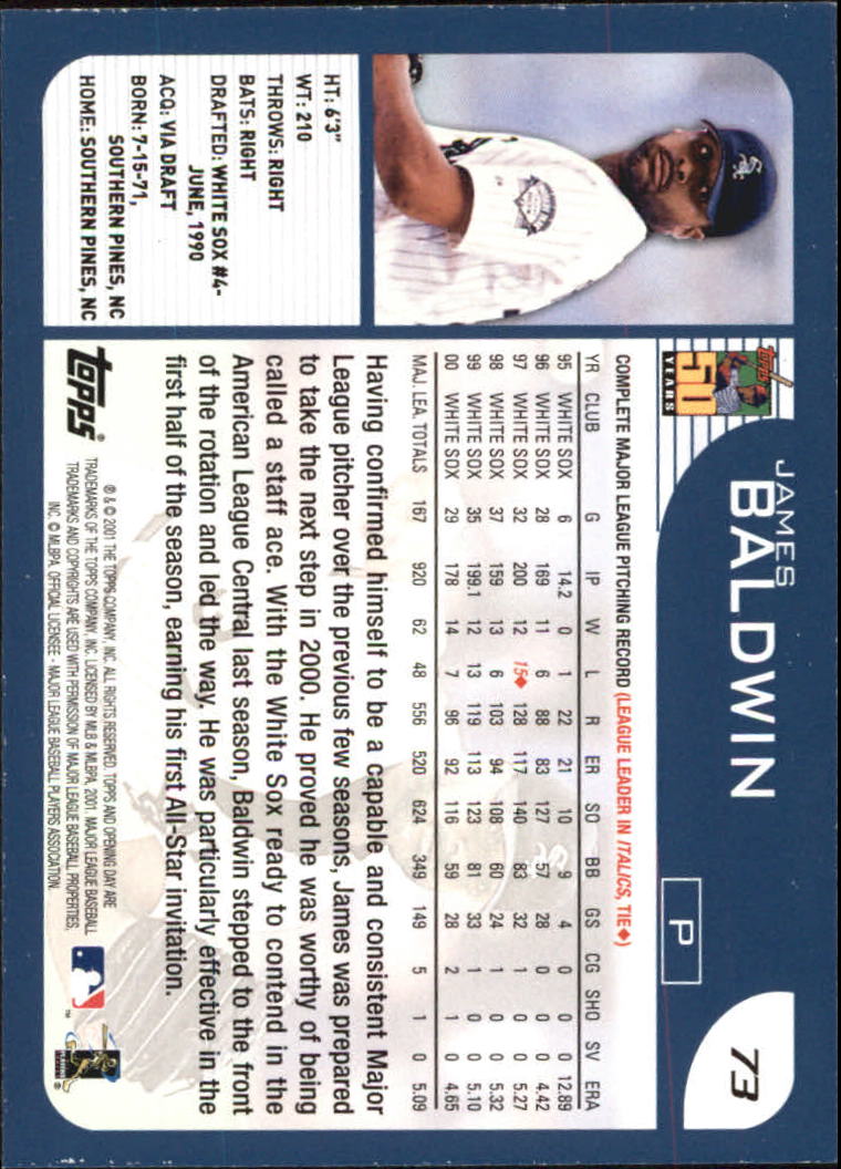 B5415- 2001 Topps Opening Day BB #s 1-165 +Inserts -You Pick- 15+ FREE US SHIP - Picture 109 of 248