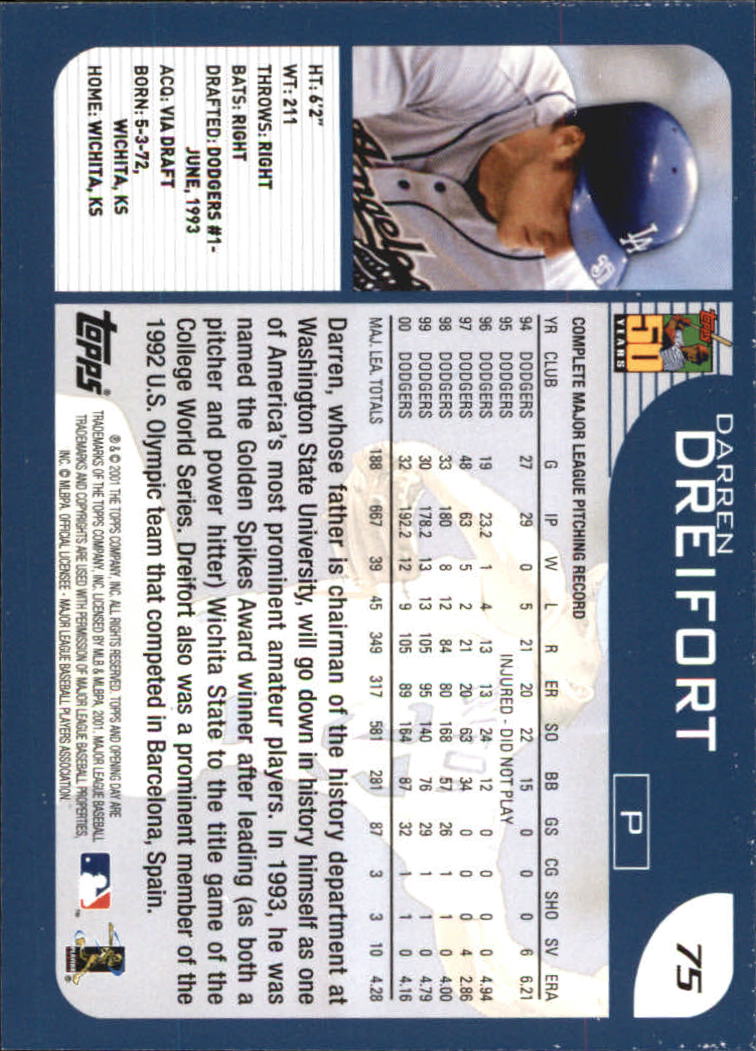 B5415- 2001 Topps Opening Day BB #s 1-165 +Inserts -You Pick- 15+ FREE US SHIP - Picture 113 of 248