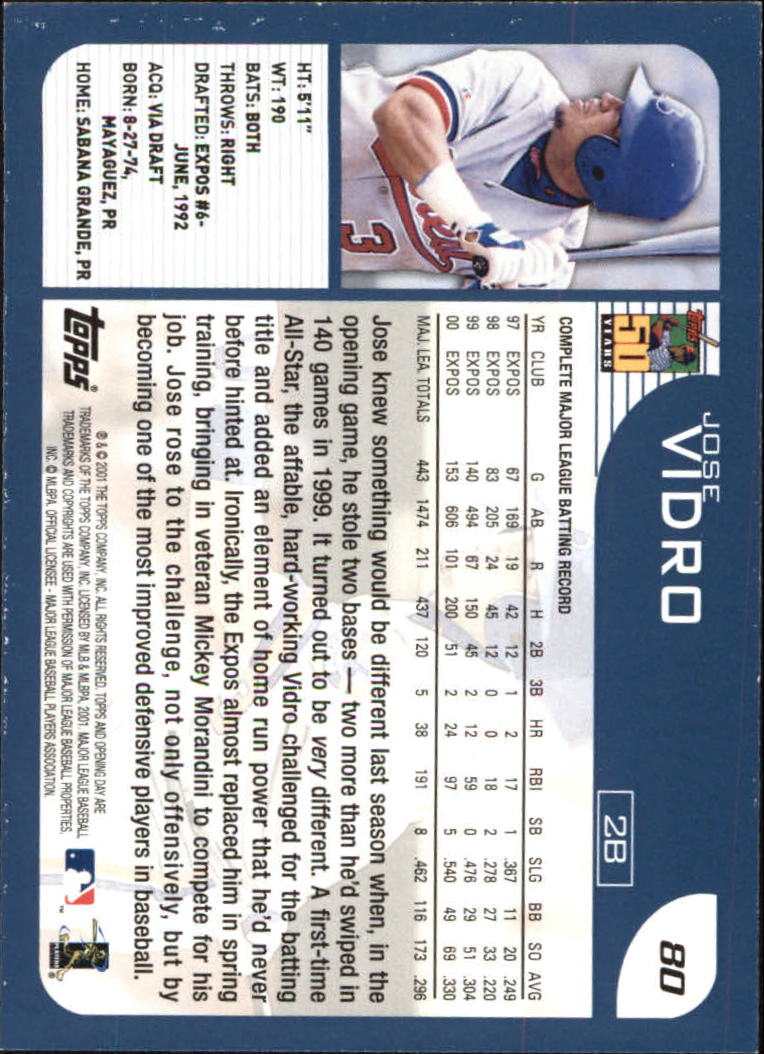 B5415- 2001 Topps Opening Day BB #s 1-165 +Inserts -You Pick- 15+ FREE US SHIP - Picture 119 of 248