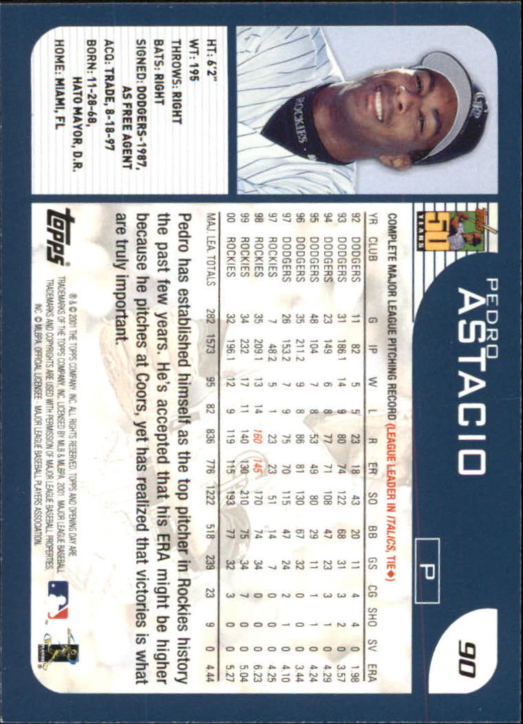 B5415- 2001 Topps Opening Day BB #s 1-165 +Inserts -You Pick- 15+ FREE US SHIP - Picture 137 of 248