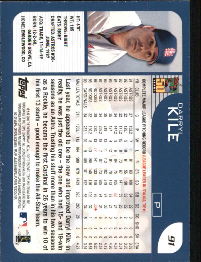 B5415- 2001 Topps Opening Day BB #s 1-165 +Inserts -You Pick- 15+ FREE US SHIP - Picture 139 of 248