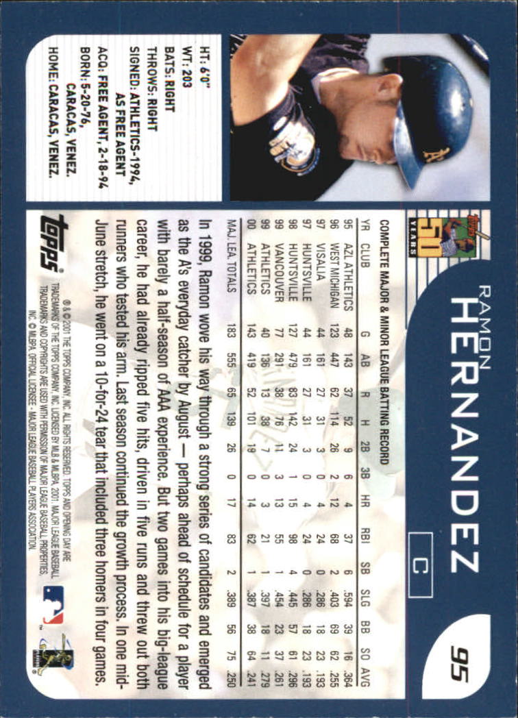 B5415- 2001 Topps Opening Day BB #s 1-165 +Inserts -You Pick- 15+ FREE US SHIP - Picture 145 of 248