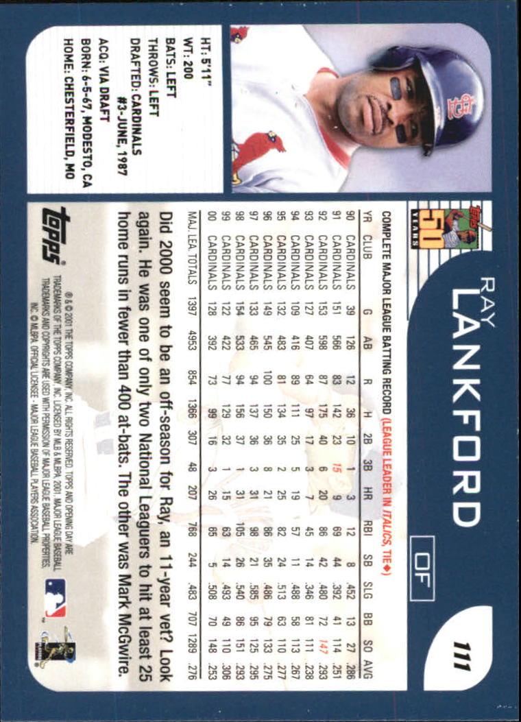 B5415- 2001 Topps Opening Day BB #s 1-165 +Inserts -You Pick- 15+ FREE US SHIP - Picture 170 of 248
