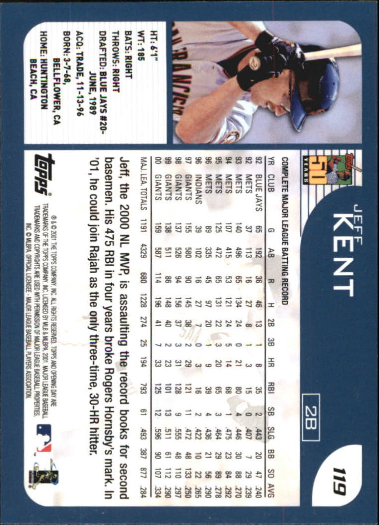 B5415- 2001 Topps Opening Day BB #s 1-165 +Inserts -You Pick- 15+ FREE US SHIP - Picture 182 of 248
