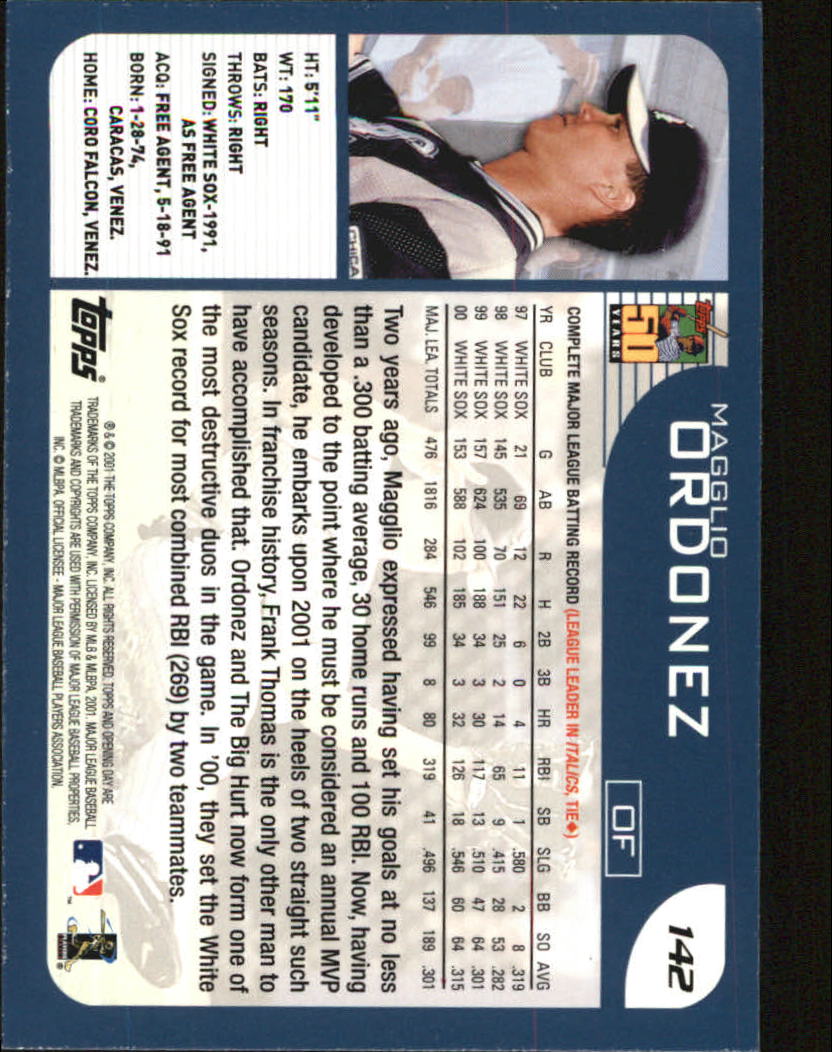 B5415- 2001 Topps Opening Day BB #s 1-165 +Inserts -You Pick- 15+ FREE US SHIP - Picture 216 of 248
