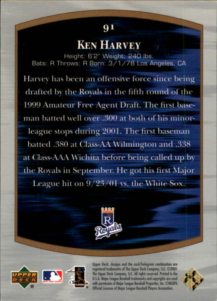 2001 Ultimate Collection #91 Ken Harvey T1 back image