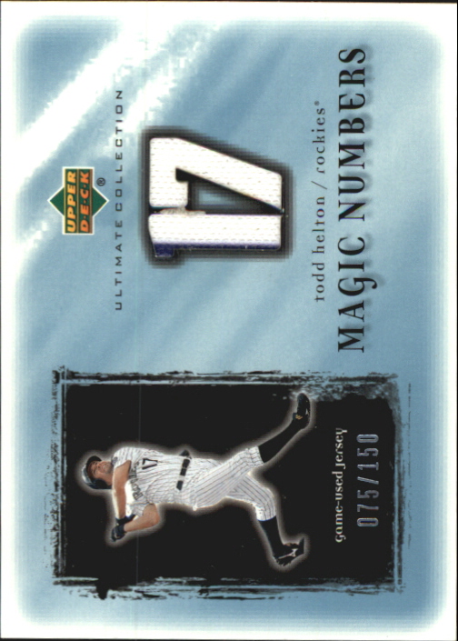 2001 Ultimate Collection Magic Numbers Game Jersey #MNTH Todd Helton