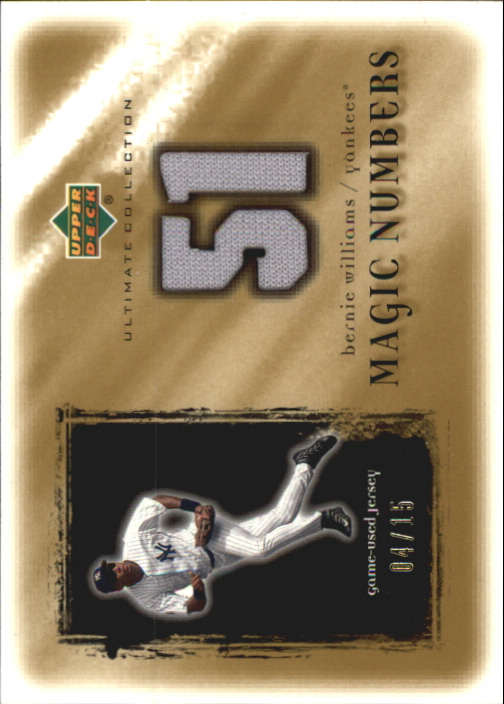 2001 Ultimate Collection Magic Numbers Game Jersey Gold #MNBW Bernie Williams