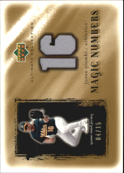 2001 Ultimate Collection Magic Numbers Game Jersey Gold #MNJAG Jason Giambi