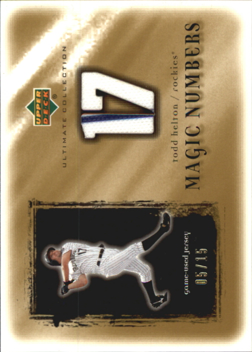 2001 Ultimate Collection Magic Numbers Game Jersey Gold #MNTH Todd Helton