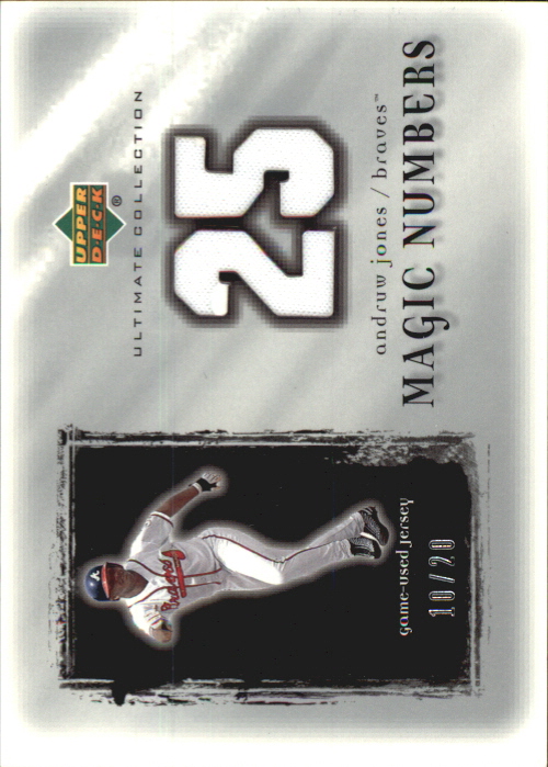 2001 Ultimate Collection Magic Numbers Game Jersey Silver #MNAJ Andruw Jones