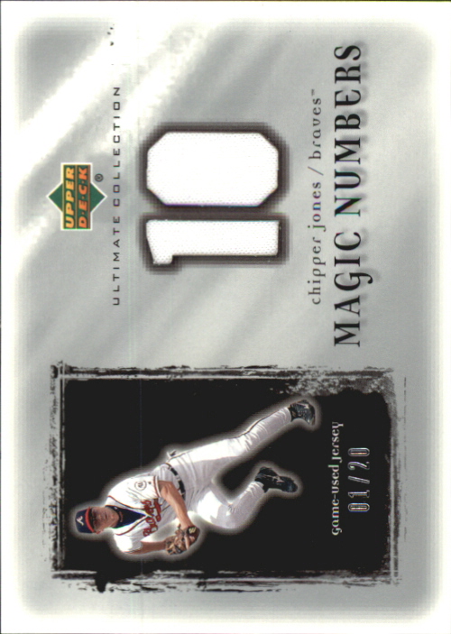 2001 Ultimate Collection Magic Numbers Game Jersey Silver #MN-CJ Chipper Jones