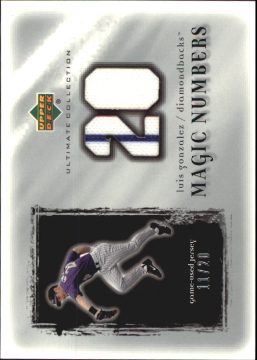2001 Ultimate Collection Magic Numbers Game Jersey Silver #MNLG Luis Gonzalez