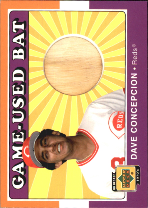 2001 Upper Deck Decade 1970's Game Bat #BDC Dave Concepcion