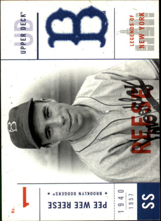 2001 Upper Deck Legends of NY #6 Pee Wee Reese