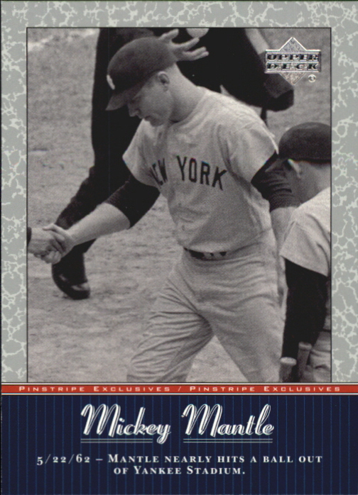 2001 UD Baseball Mickey Mantle Pinstripe Exclusives Insert Singles - You Choose - 第 42/66 張圖片
