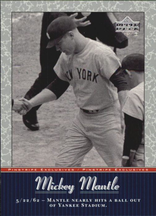 2001 Upper Deck Pinstripe Exclusives Mantle #MM36 Mickey Mantle