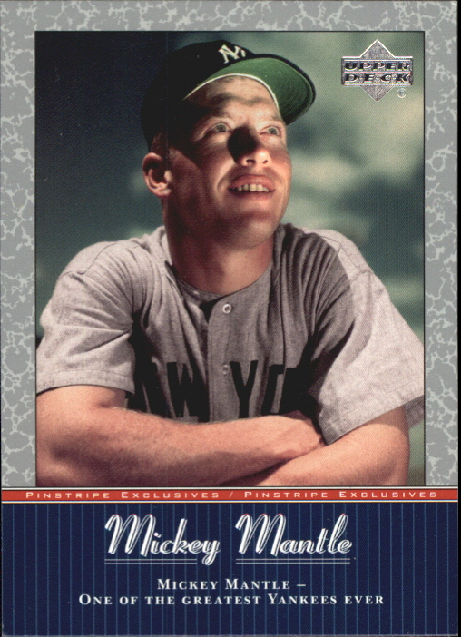 2001 Upper Deck Pinstripe Exclusives Mantle #MM56 Mickey Mantle