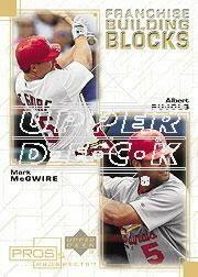 2001 Upper Deck Pros and Prospects Franchise Building Blocks #F18 M.McGwire/A.Pujols