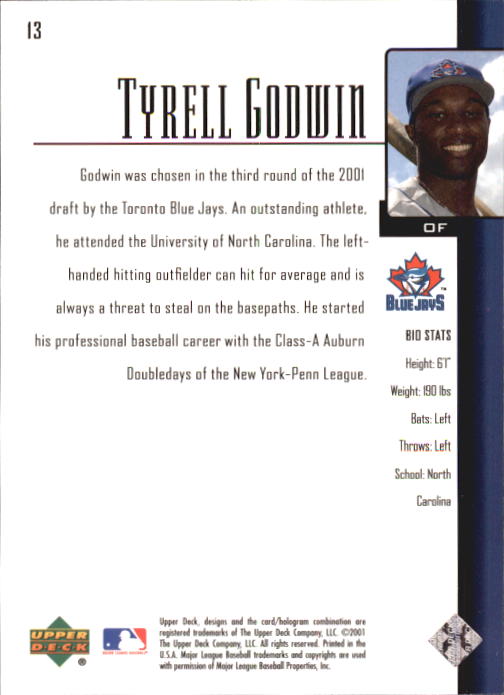 2001 Upper Deck Prospect Premieres Baseball (Karte aus Liste auswählen) C91 02-25 - Bild 19 von 125